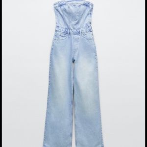 Zara corset denim jumpsuit